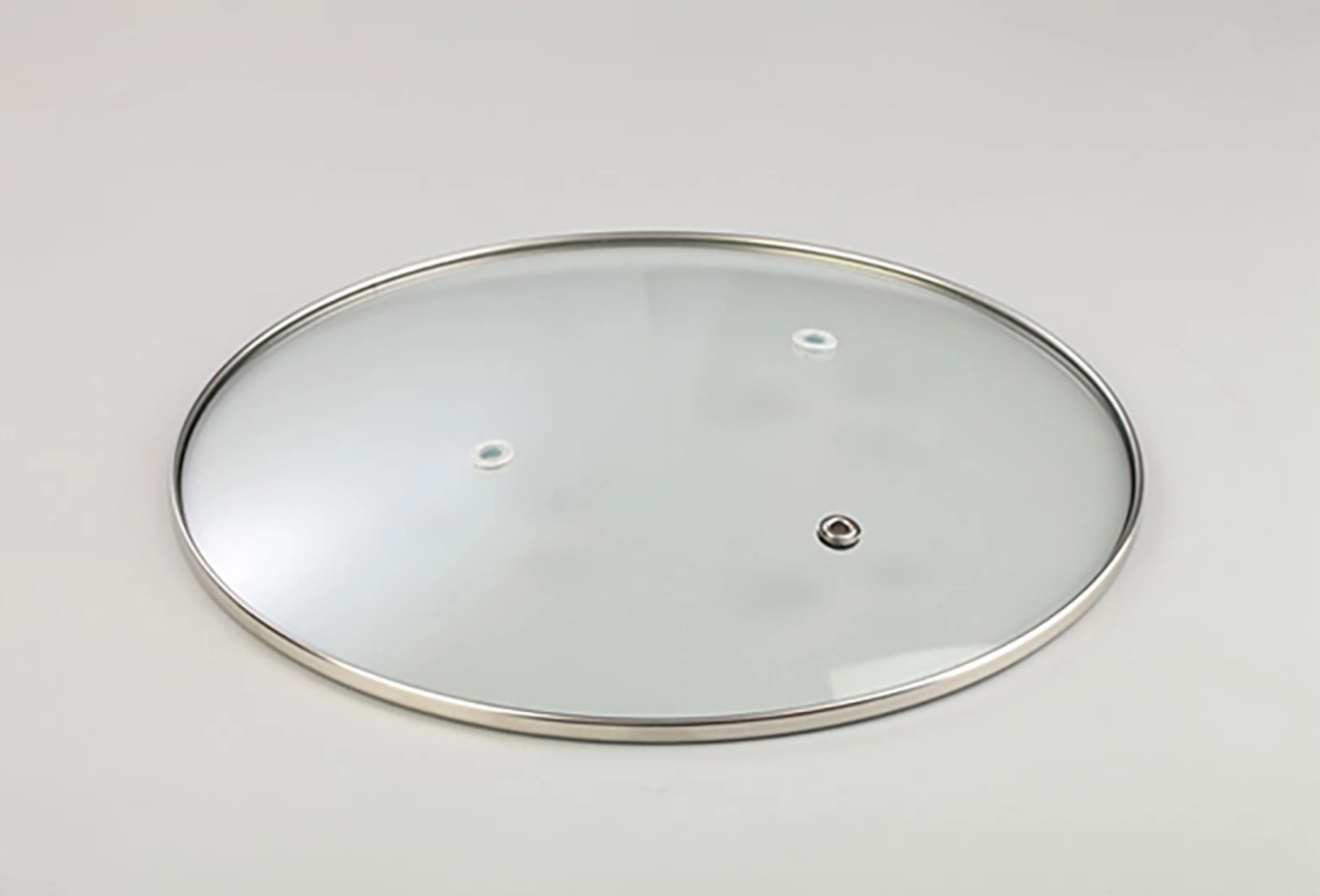 C Type Glass Lid With 2 Holes