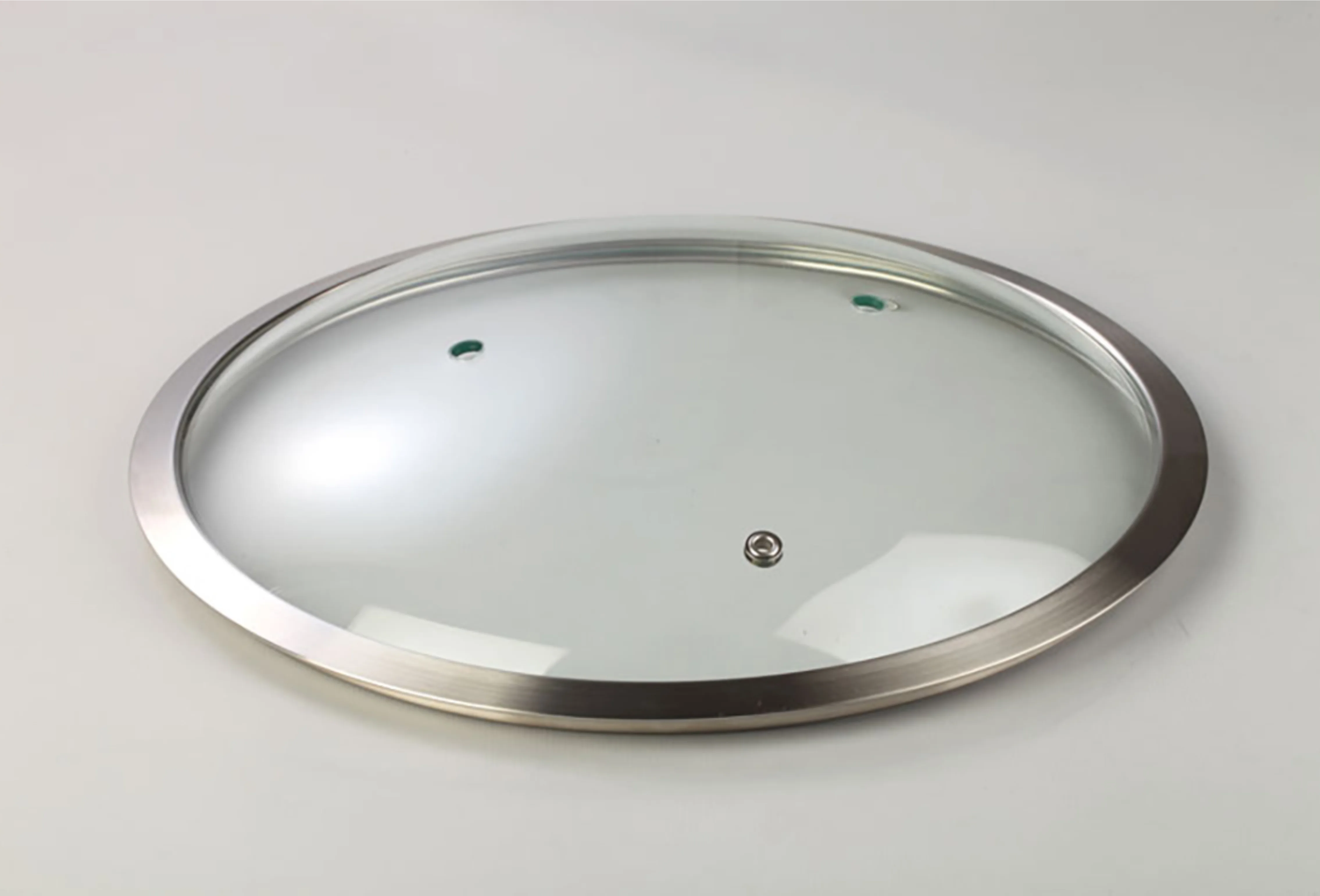 T Type Glass Lid With 2 Holes